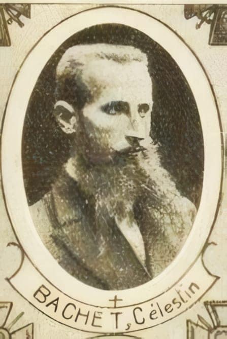 Portrait de François-Célestin Bachet, frère - professeur, Écoles Chrétiennes, Croix de guerre, Livre d'or du Clergé 1914-1918