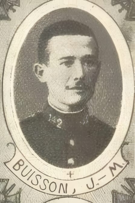 Portrait de BUISSON Jean Marius, professeur à l'Alumnat de Thibelles-les-Échelles, prêtre soldat de la Première Guerre mondiale