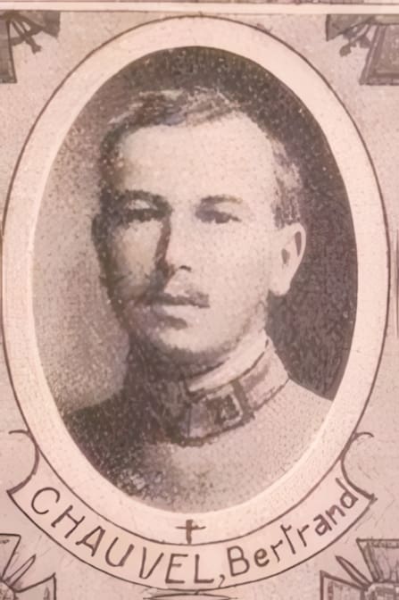 Portrait de CHAUVEL Bertrand, séminariste, prêtre soldat de la Première Guerre mondiale