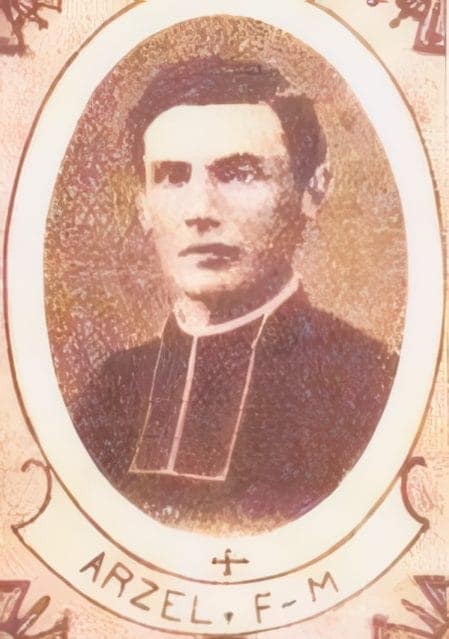 Portrait de François-Marie Arzel, prêtre surveillant de collège du diocèse de Quimper, Croix de guerre, Livre d'or du Clergé 1914-1918