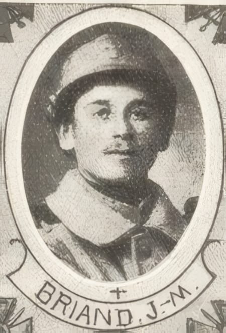 Portrait de BRIAND Jean-Marie, scolastique, prêtre soldat de la Première Guerre mondiale