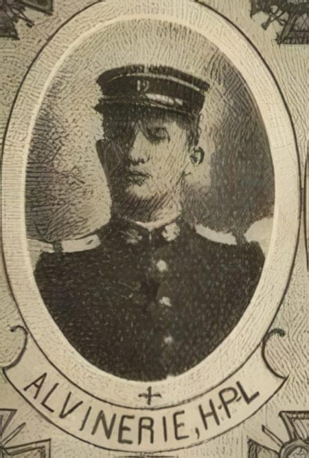 Portrait de Henri-Pierre-Louis Alvinerie, séminariste du diocèse de Tulle, Croix de guerre, Livre d'or du Clergé 1914-1918