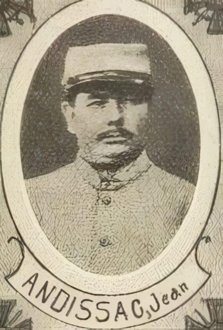 Portrait de Jean Andissac, vicaire / curé du diocèse de Cahors, Livre d'or du Clergé 1914-1918