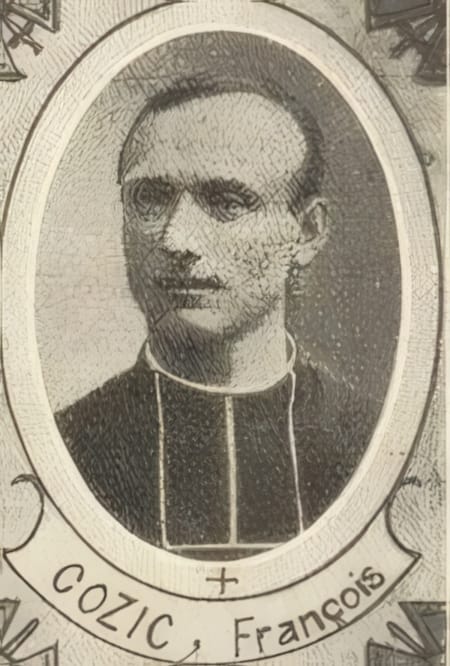 Portrait de COZIC François Louis Pierre Marie, vicaire, prêtre soldat de la Première Guerre mondiale