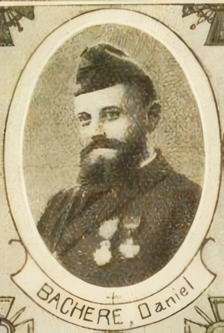 Portrait de Daniel Bachère, vicaire du diocèse de Bordeaux, aumônier militaire, Livre d'or du Clergé 1914-1918