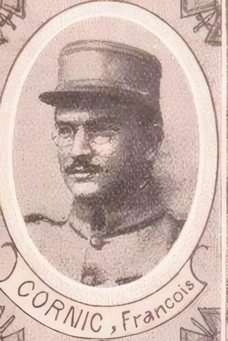 Portrait de CORNIC François, scolastique, prêtre soldat de la Première Guerre mondiale