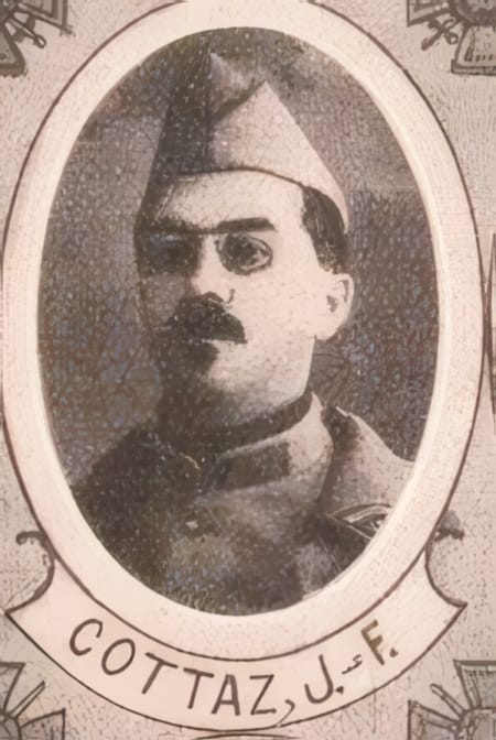 Portrait de COTTAZ Joseph Frédéric, curé, prêtre soldat de la Première Guerre mondiale