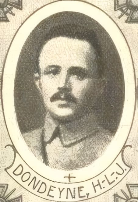 Portrait de DONDEYNE Henri Louis Joseph, vicaire à St-Maurice-des-Champs, Lille, prêtre soldat de la Première Guerre mondiale