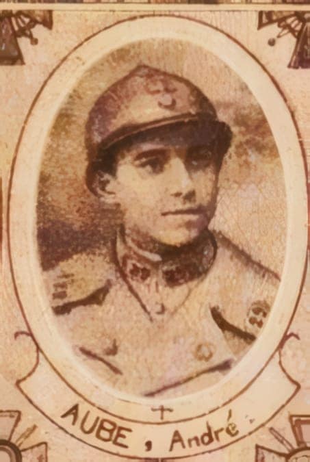 Portrait de André Aube, scolastique, Société de Marie (Maristes), Livre d'or du Clergé 1914-1918