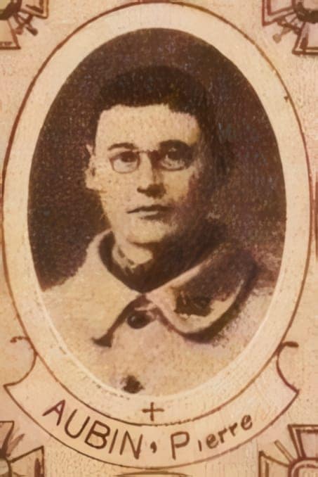 Portrait de Pierre-François-Léon Aubin, séminariste du diocèse de Séez, Livre d'or du Clergé 1914-1918