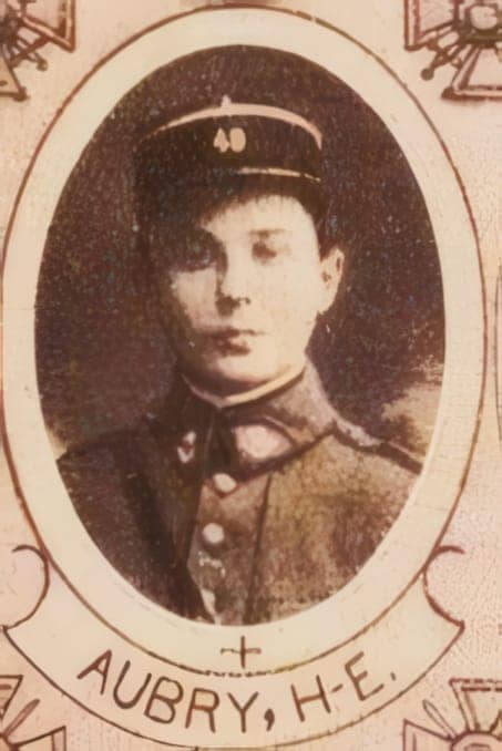 Portrait de Henri-Eugène Aubry, séminariste du diocèse de Nancy, Livre d'or du Clergé 1914-1918