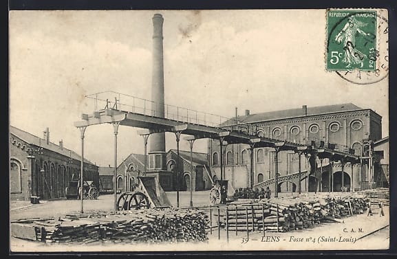 La fosse n°4 Saint-Louis de Lens avant la guerre — abandonnée pendant Lens sous occupation allemande