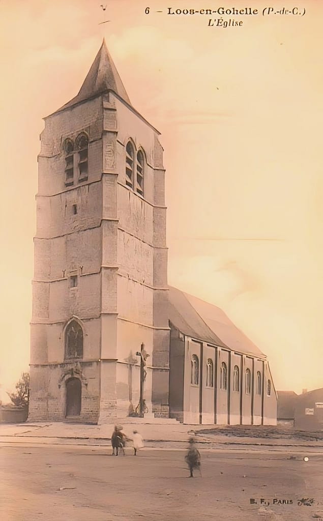 L'église de Loos-en-Gohelle avant les bombardements de 1914