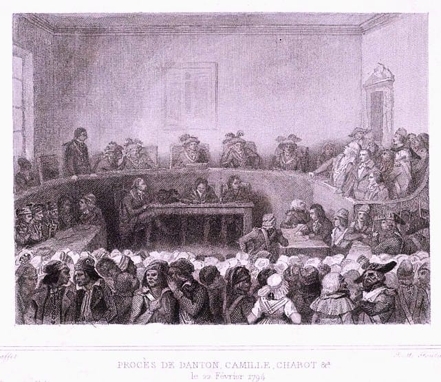 Procès Camille Desmoulins, Danton et Chabot devant le Tribunal révolutionnaire — 1794
