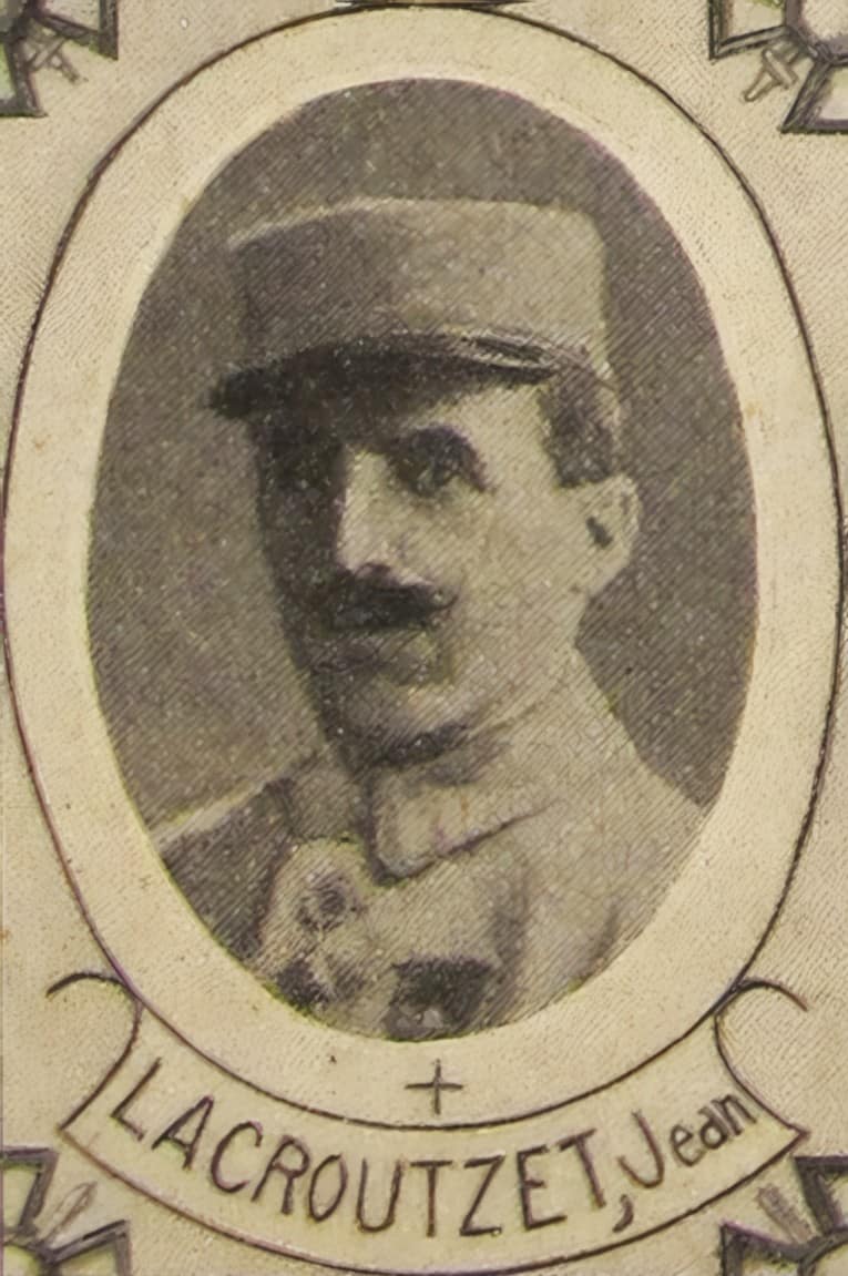 Portrait de LACROUTZET Jean, vicaire, prêtre soldat de la Première Guerre mondiale