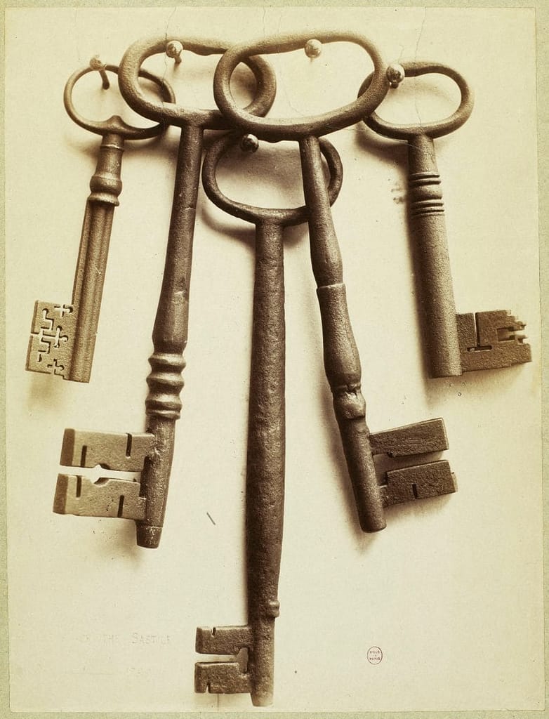 Clefs originales de la Bastille — trousseau des porte-clefs, oubliettes de la Bastille